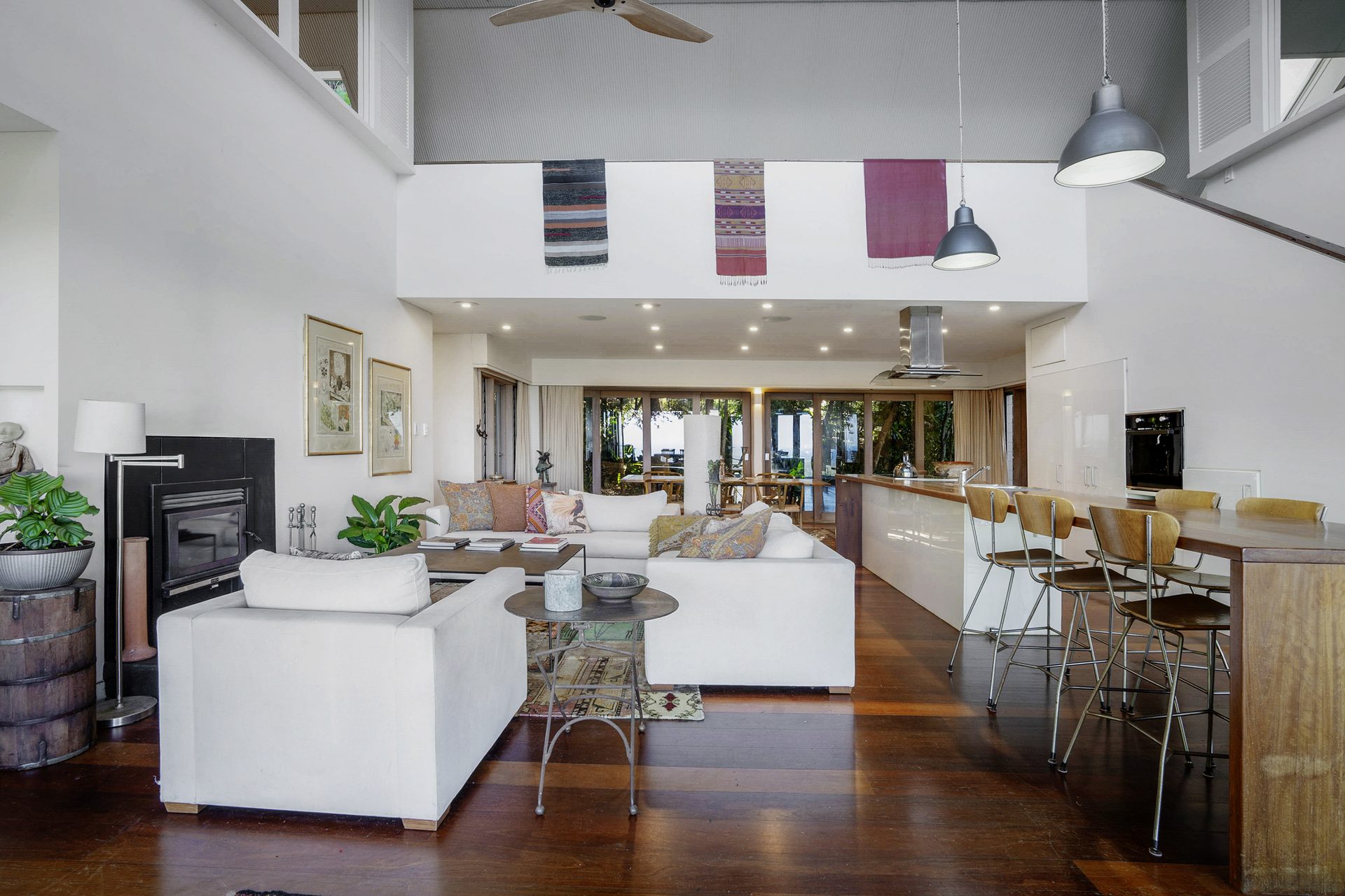 Open-plan living and kitchen